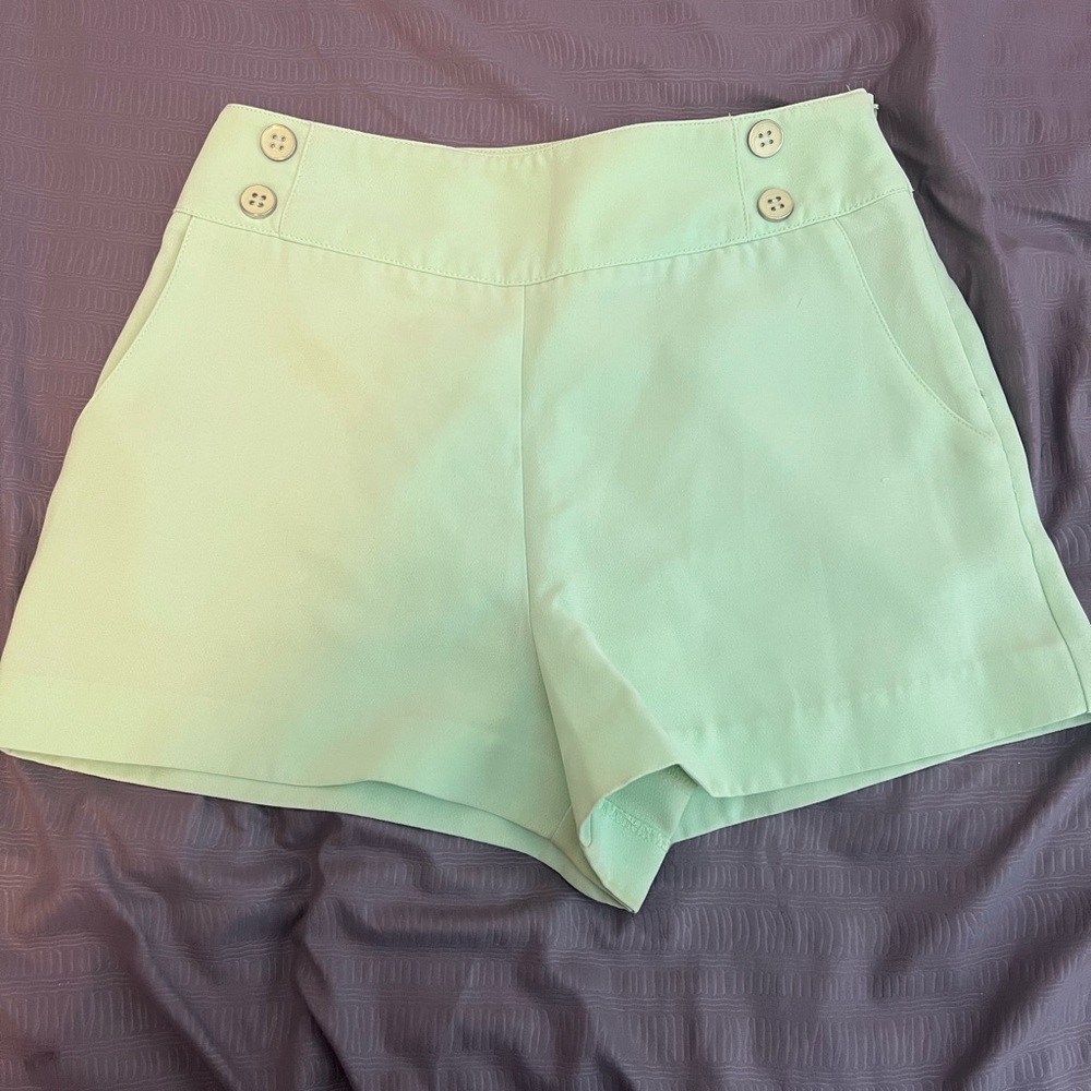 Forever 21 Mint Green High Waisted Rise Shorts Small